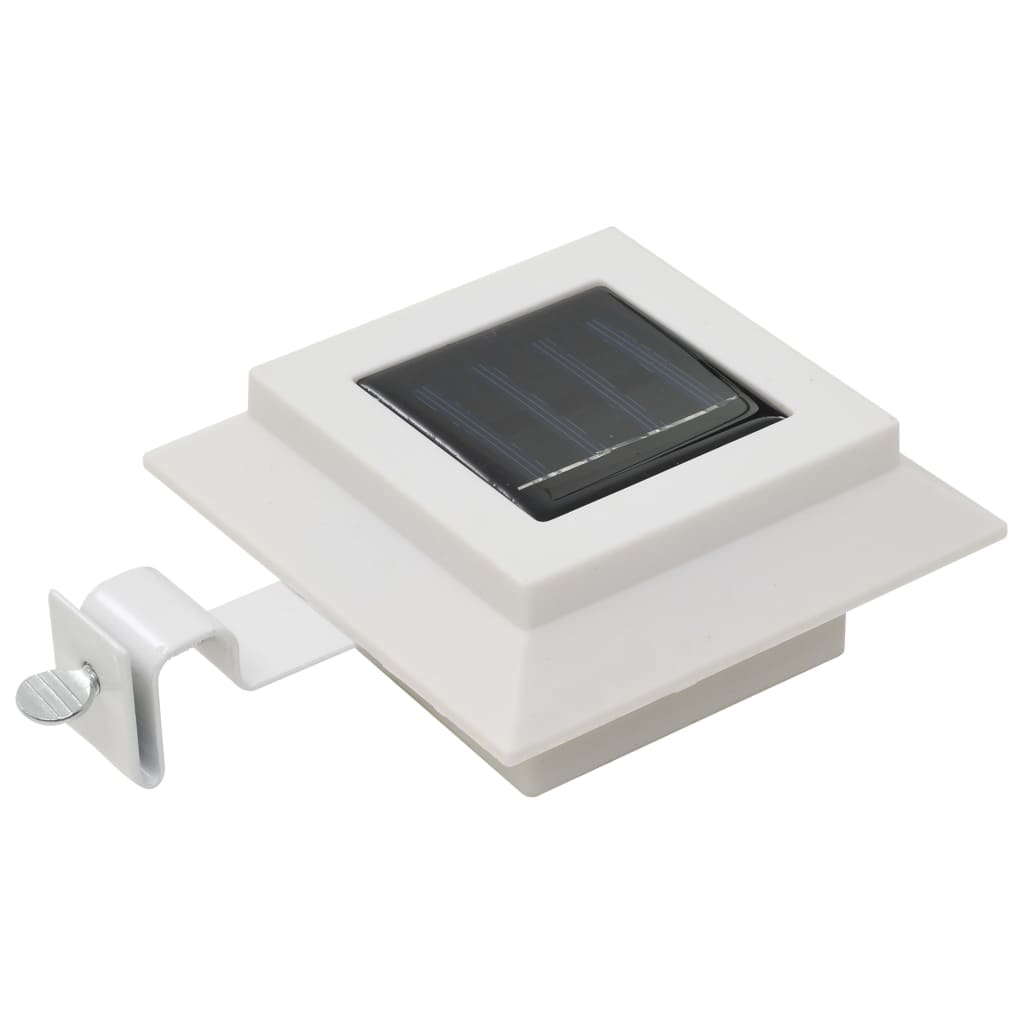 Lámparas solares LED de Vidaxl cuadradas 12 cm White 6 PCS