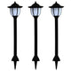 Lámparas solares LED de Vidaxl Black 3 PCS
