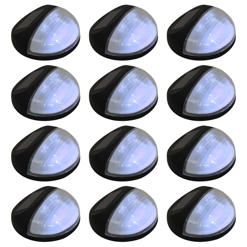 VIDAXL LAMPARE LED LEDS SOLAR ROURM NERO 12 STS