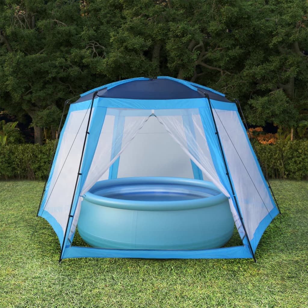 Tienda de piscina Vidaxl 660x580x250 cm tela azul