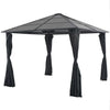 Vidaxl Arbor con tenda 3x3 m in alluminio nero