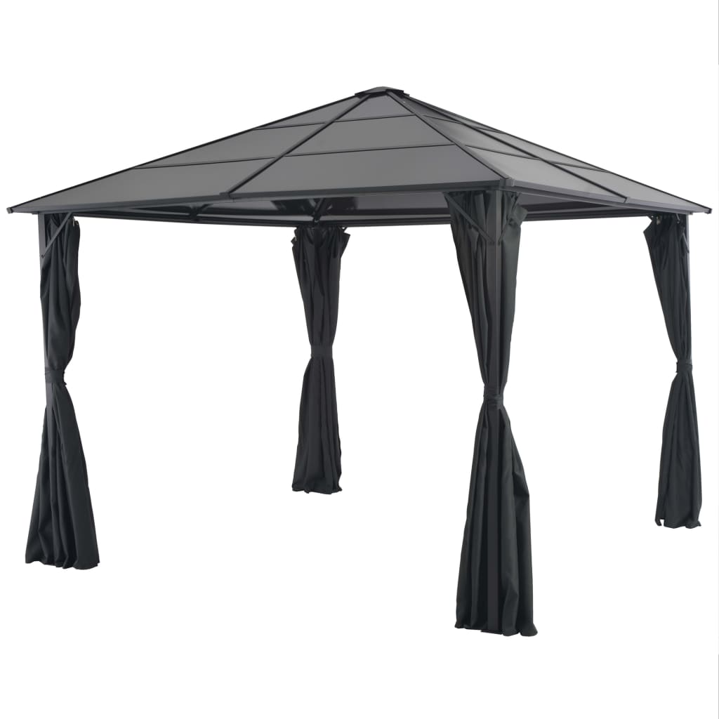 Vidaxl Arbor con tenda 3x3 m in alluminio nero