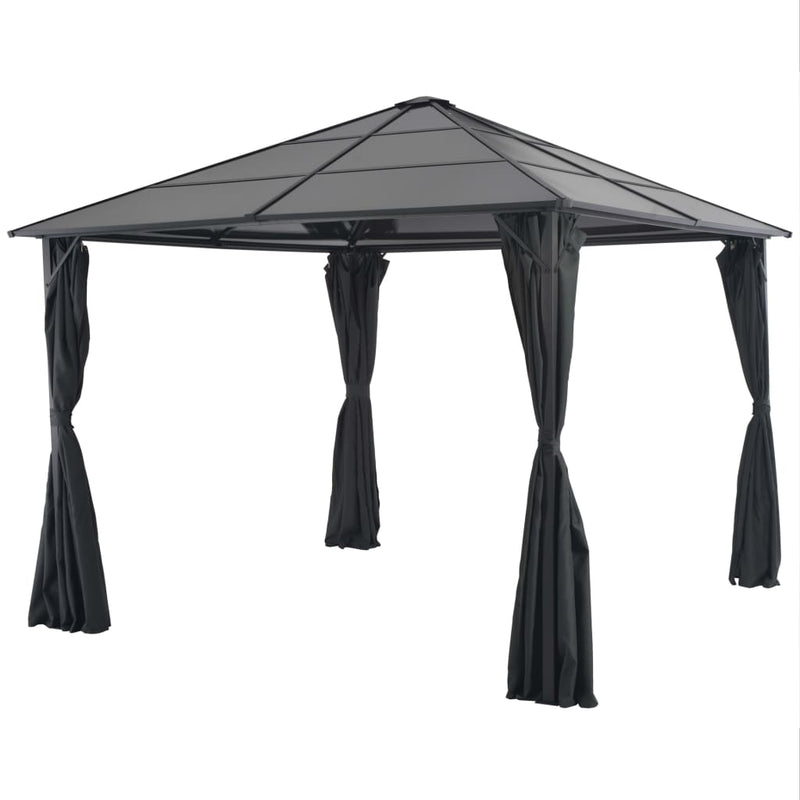 Vidaxl Arbor con tenda 3x3 m in alluminio nero