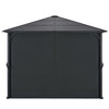 Vidaxl Arbor con tenda 3x3 m in alluminio nero
