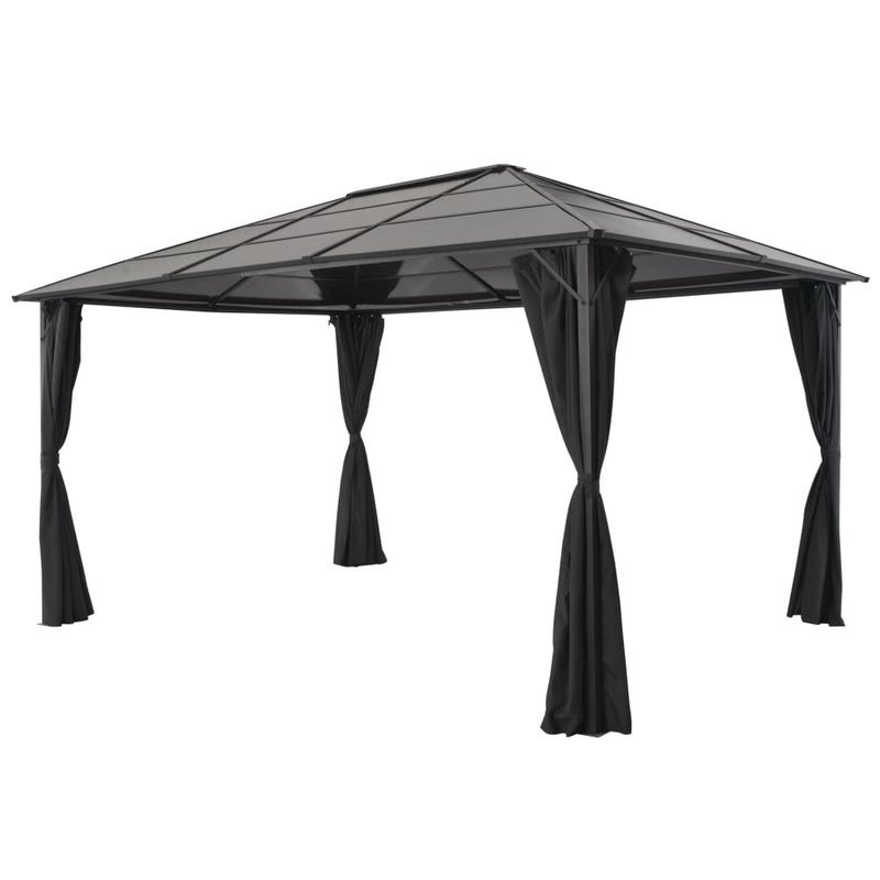 Vidaxl Arbor con tenda 4x3x2.6 cm in alluminio nero