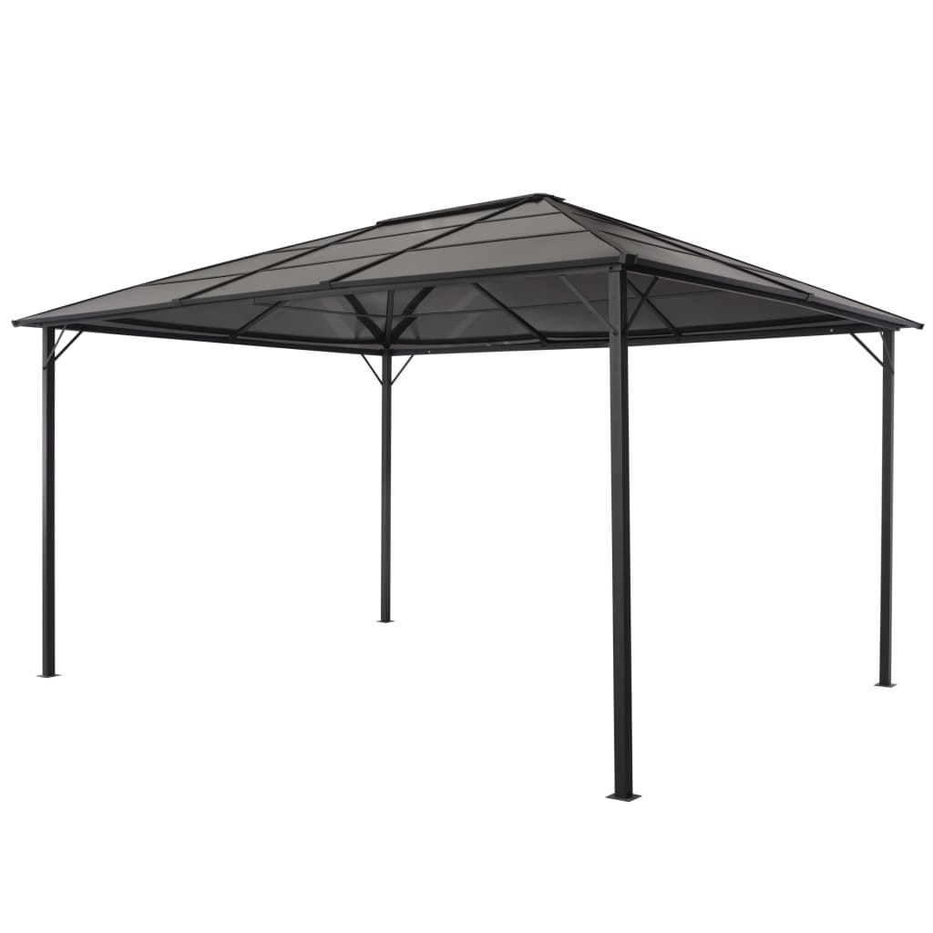 Vidaxl Arbor con tetto 4x3x2.6 m in alluminio nero