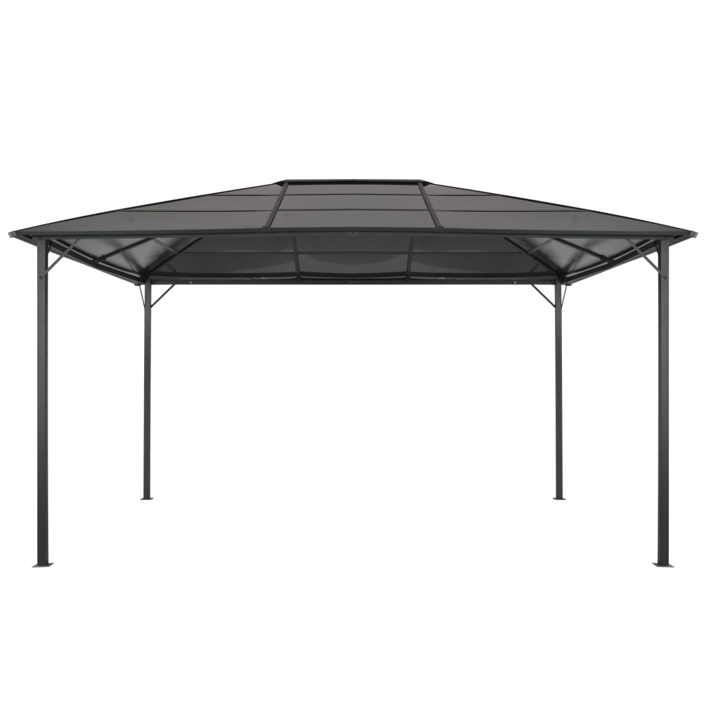 Vidaxl Arbor con tetto 4x3x2.6 m in alluminio nero