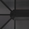 Vidaxl Arbor con tetto 4x3x2.6 m in alluminio nero