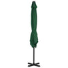 Parasol flotante de Vidaxl con poste de aluminio 250x250 cm verde