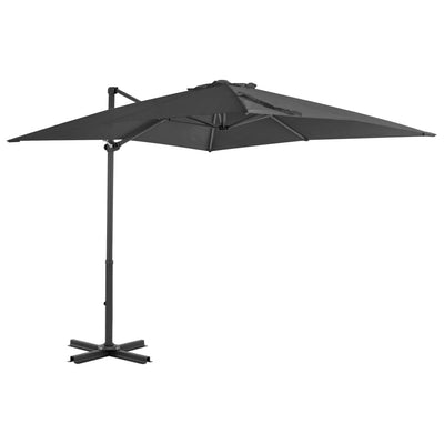 Vidaxl Parasolo galleggiante con polo in alluminio 250x250 cm antracite -colorato