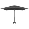 Vidaxl zweefparasol met aluminium paal 250x250 cm antracietkleurig