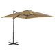 Vidaxl Floating parasol with aluminum pole 250x250 cm taupe