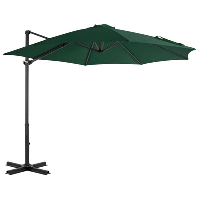 Vidaxl Parasolo galleggiante con polo in alluminio 300 cm verde