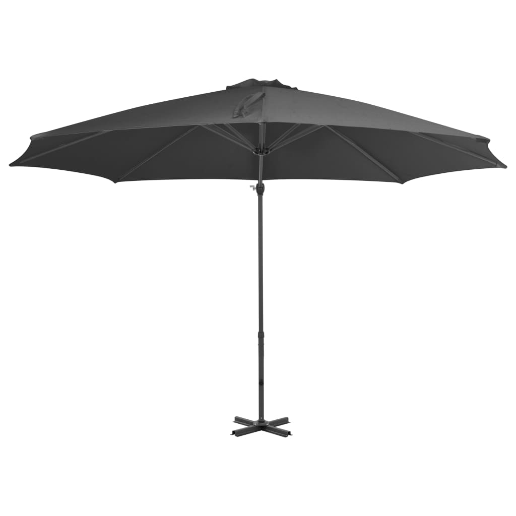 Parasol flotante Vidaxl con poste de aluminio 300 cm de antracita