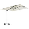 Vidaxl zweefparasol met stalen paal 250x250 cm zandkleurig
