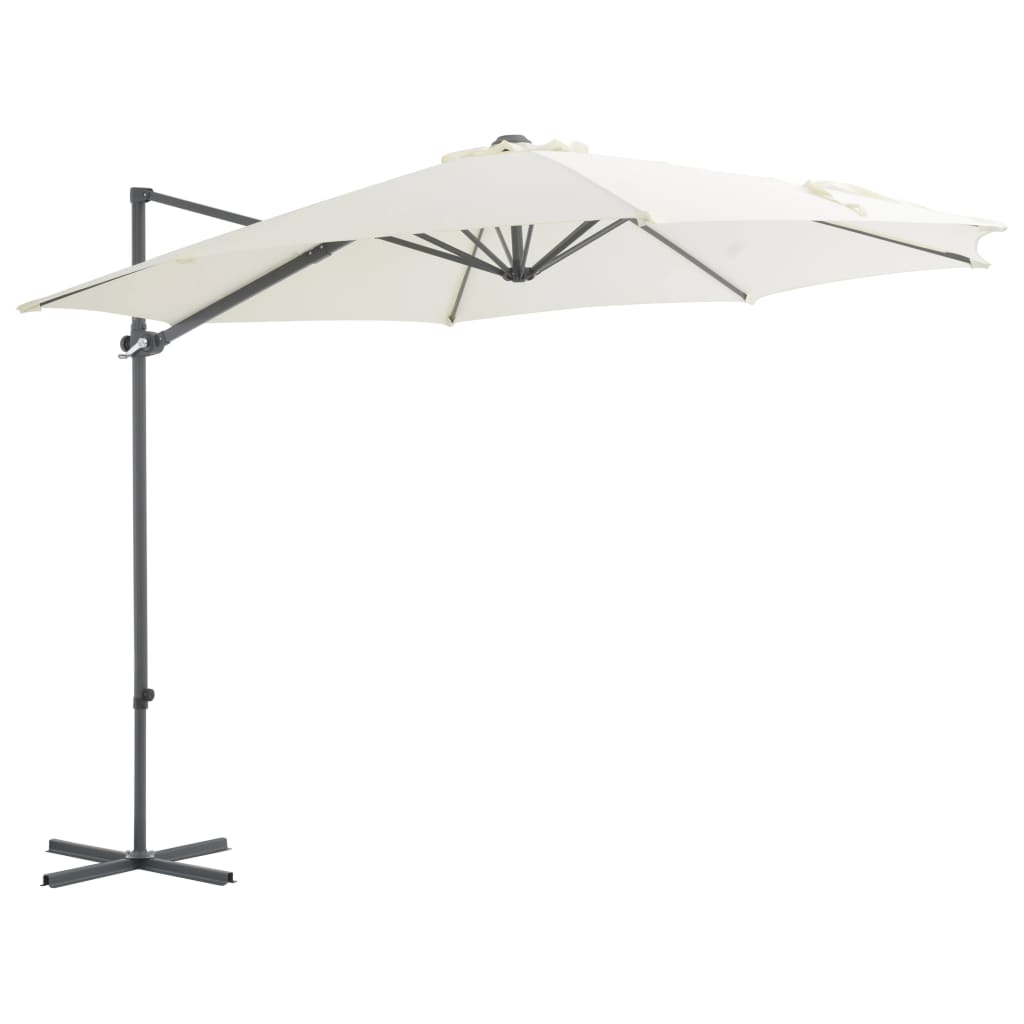 Parasol flotante Vidaxl con poste de acero de 300 cm de arena