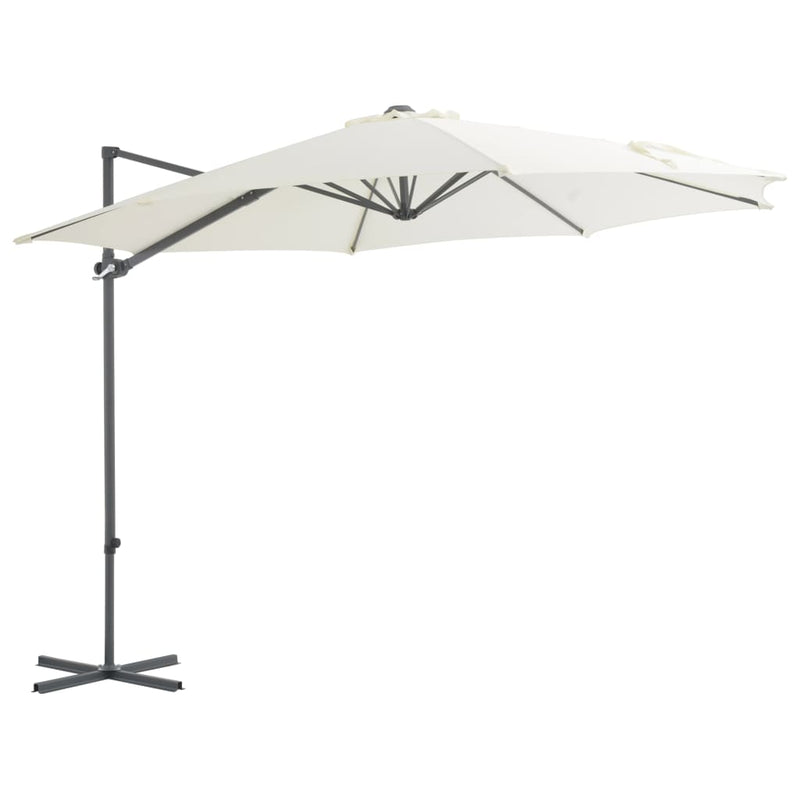 Parasol flotante Vidaxl con poste de acero de 300 cm de arena