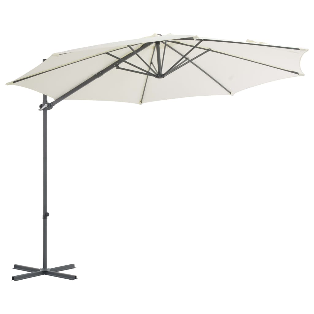 Parasol flotante Vidaxl con poste de acero de 300 cm de arena