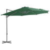 Parasol flotante Vidaxl con poste de acero de 300 cm verde