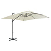 Vidaxl Parasolo galleggiante con polo in alluminio 300x300 cm sabbia