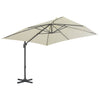 Vidaxl Parasolo galleggiante con polo in alluminio 300x300 cm sabbia