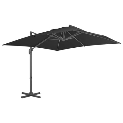 Vidaxl Floating Parasol con polo in alluminio 300x300 cm Antracite colorato
