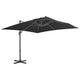 Parasol flotante Vidaxl con polo de aluminio 300x300 cm de antracita