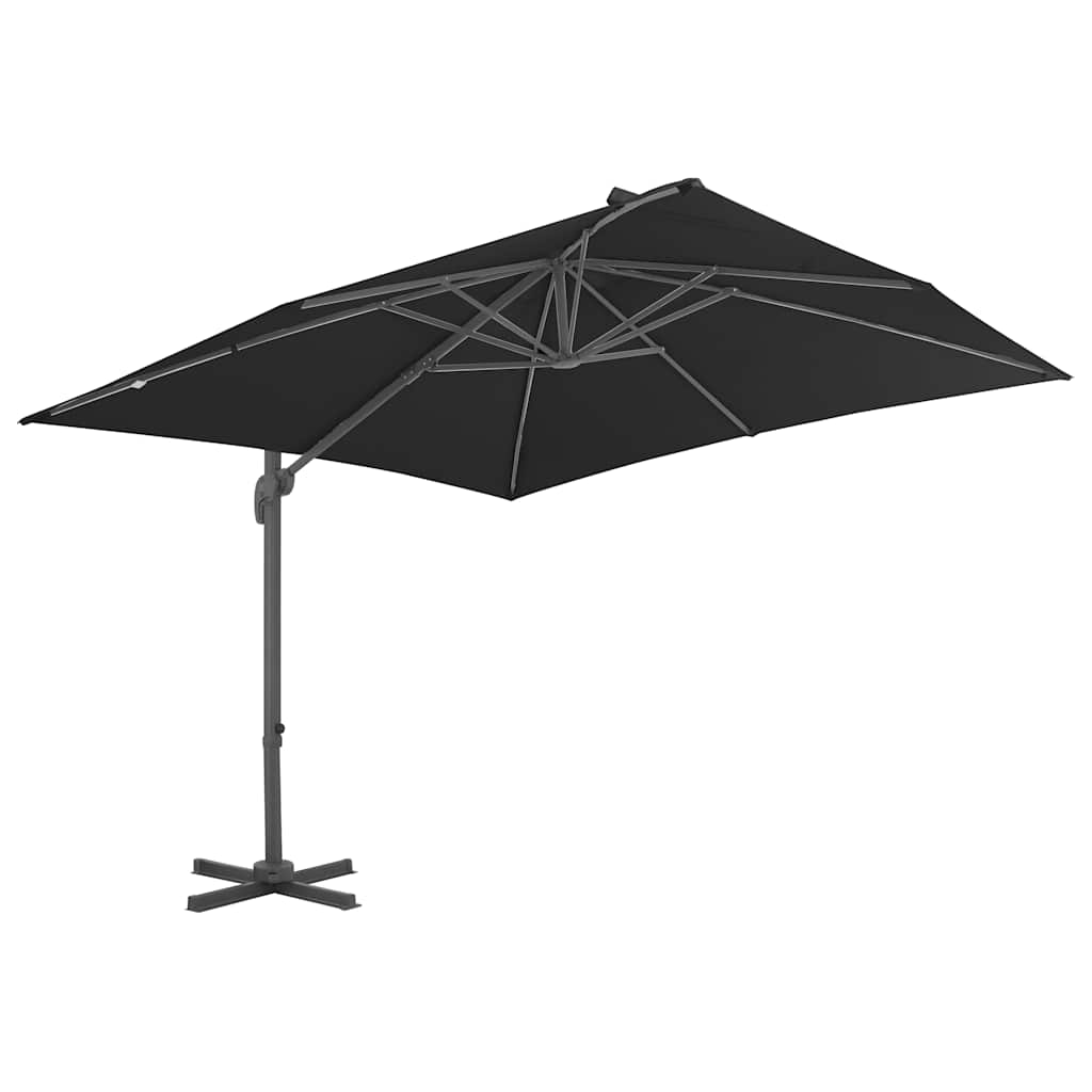 Parasol flotante Vidaxl con polo de aluminio 300x300 cm de antracita