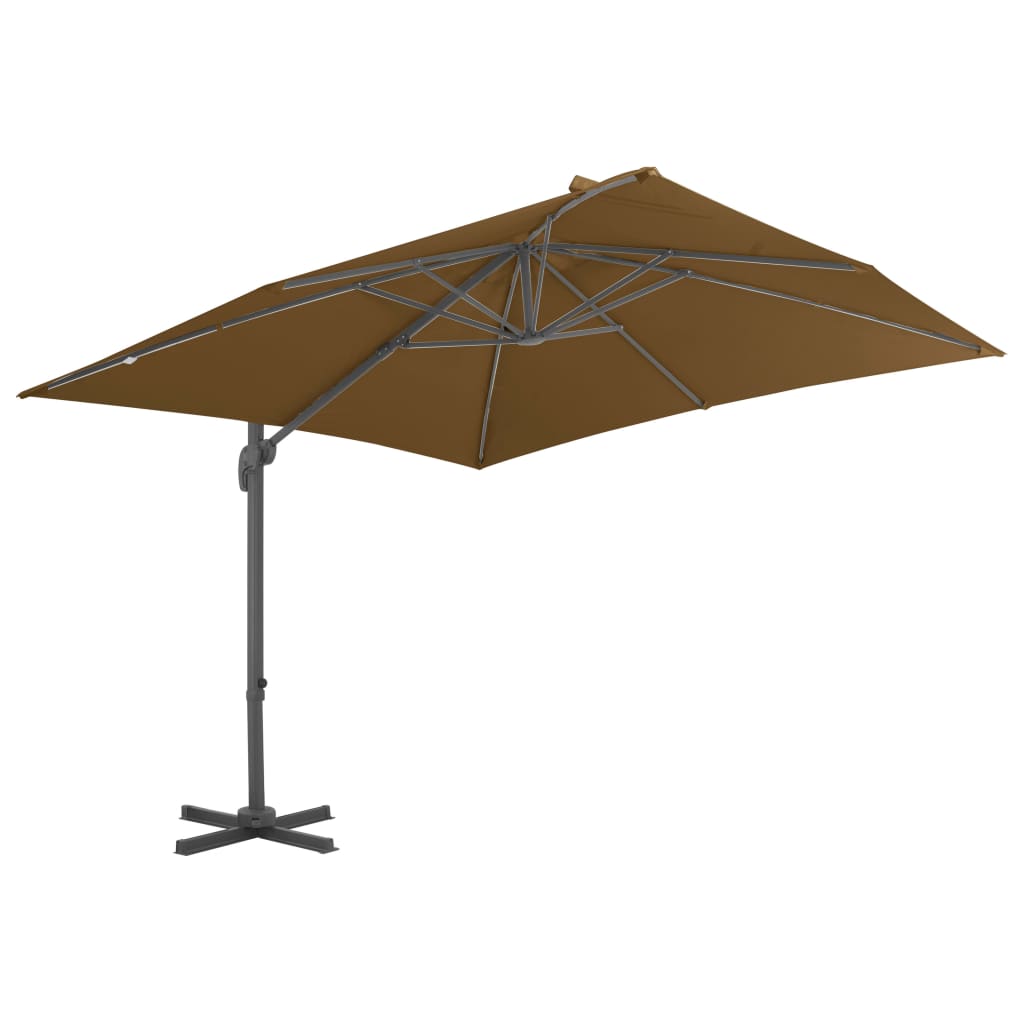 Parasol flotante Vidaxl con polo de aluminio 300x300 cm Tope