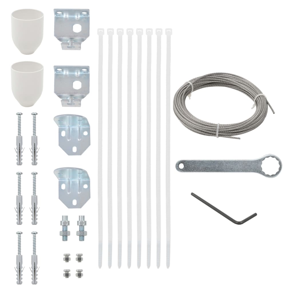 Vidaxl Balcony Screen Accessorio Set 29 pezzi