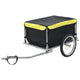 Vidaxl remolque de bicicleta 65 kg negro y amarillo
