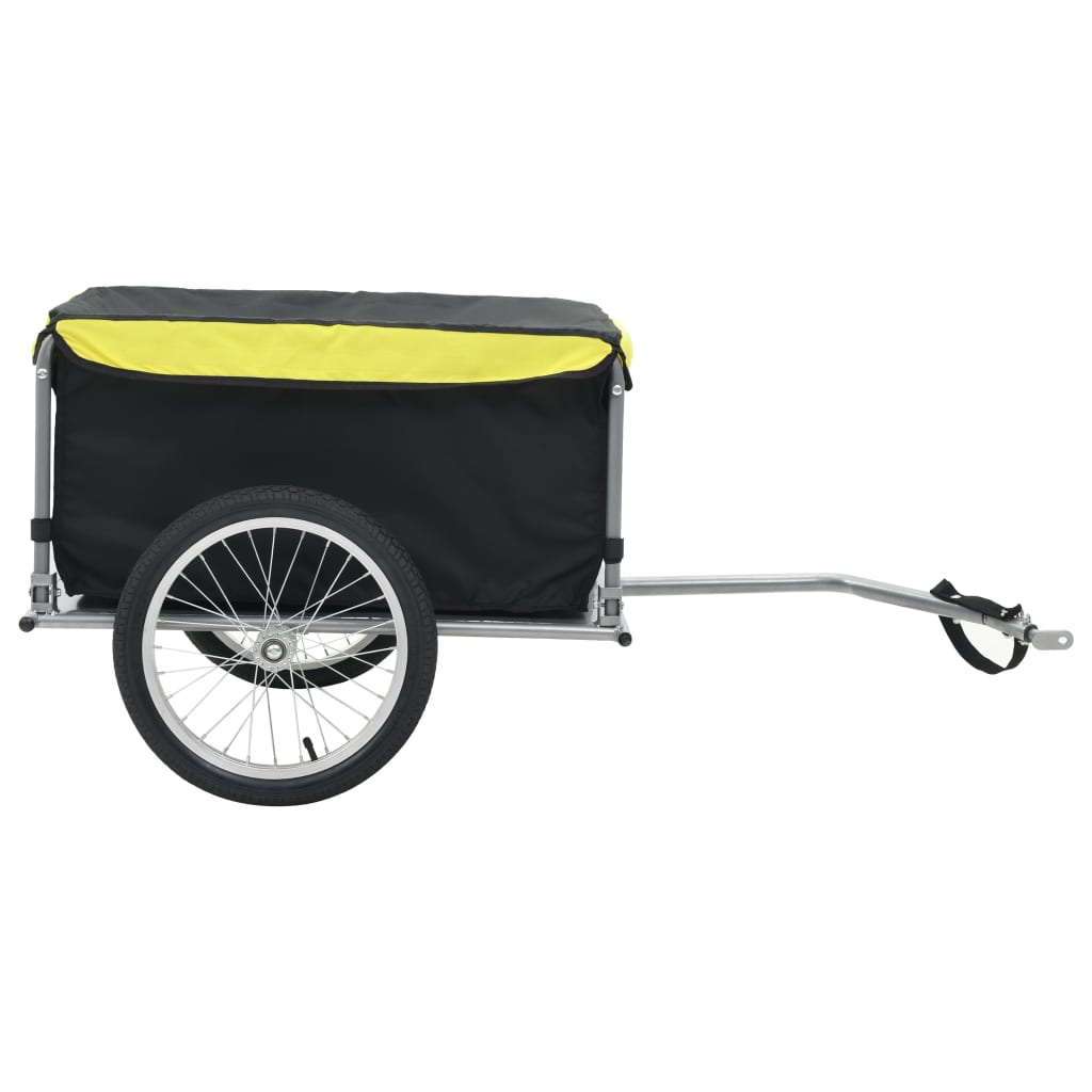 Vidaxl Bicycle Trailer 65 kg nero e giallo