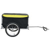 Vidaxl remolque de bicicleta 65 kg negro y amarillo