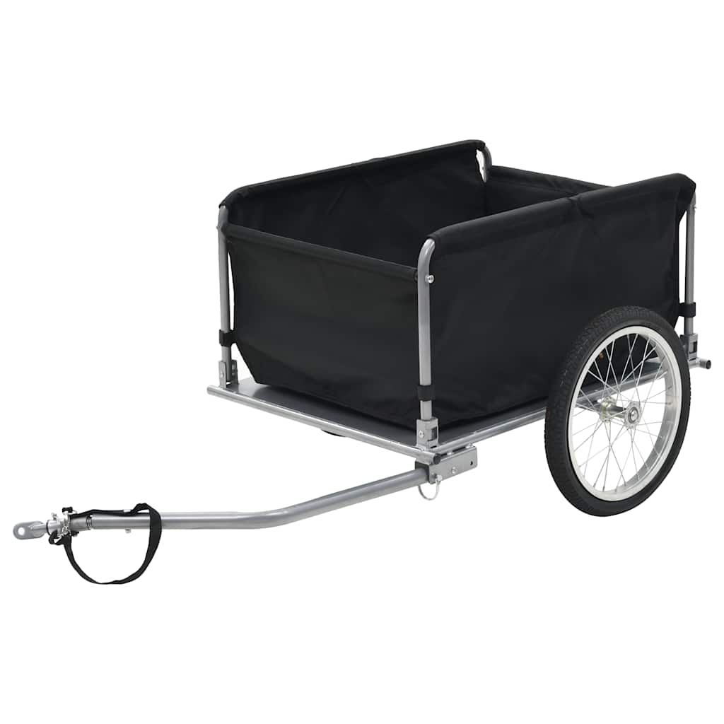 Vidaxl remolque de bicicleta 65 kg negro y amarillo