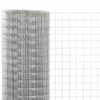 Alambre de pollo Vidaxl 10x0.5 M de acero galvanizado de color plateado