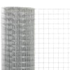 Vidaxl kippengaas 25x1,5 m gegalvaniseerd staal zilverkleurig