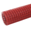 Filo di pollo vidaxl 10x1,5 m acciaio con rivestimento in PVC rosso