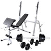 Banca di allenamento Vidaxl con rack di peso e manubri set 60,5 kg