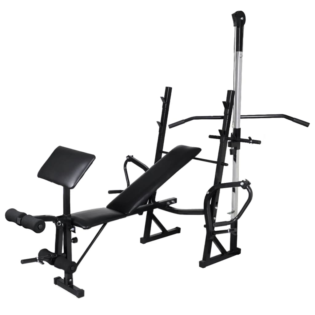 Banco de entrenamiento de Vidaxl con estante de pesas y mancuernas 30.5 kg