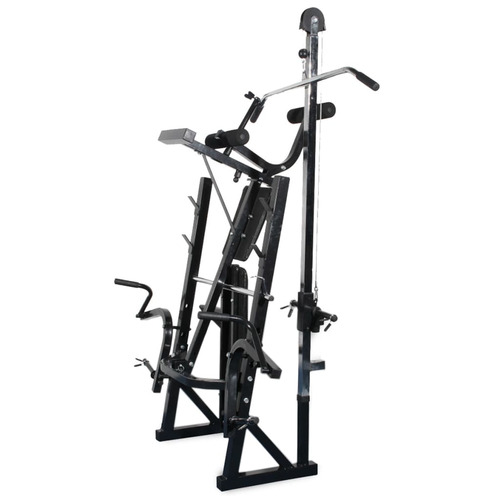 Banco de entrenamiento de Vidaxl con estante de pesas y mancuernas 30.5 kg