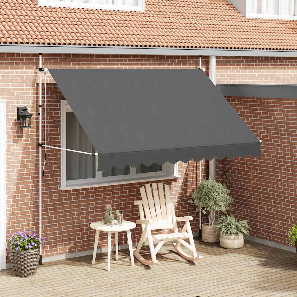 Vidaxl Luifel manualmente extensible 300 cm de antracita