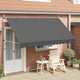 Vidaxl Luifel Manualmente extensible 350 cm de antracita