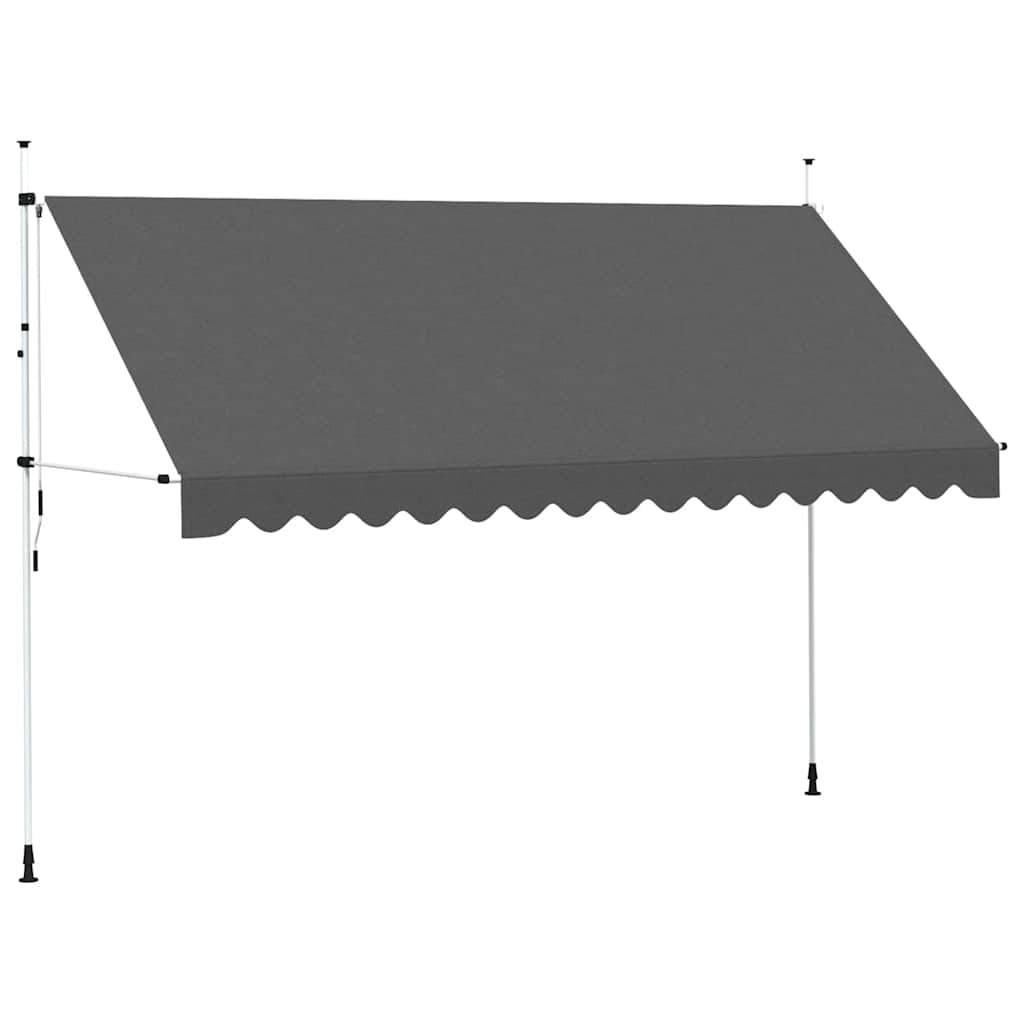 Vidaxl Luifel manualmente extensible 400 cm de antracita