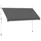 Vidaxl Luifel manualmente extensible 400 cm de antracita