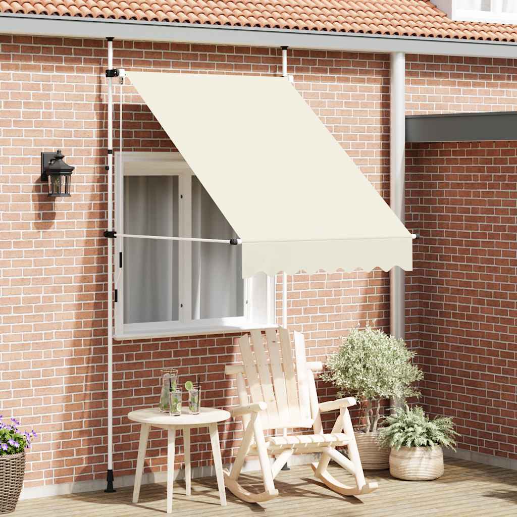 Vidaxl Luifel extiende manualmente la crema de 150 cm