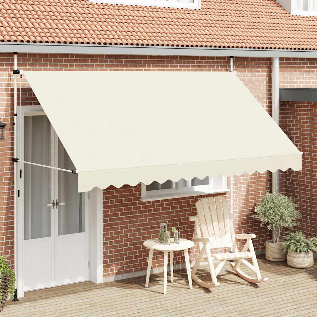 Vidaxl Luifel extiende manualmente la crema de 350 cm