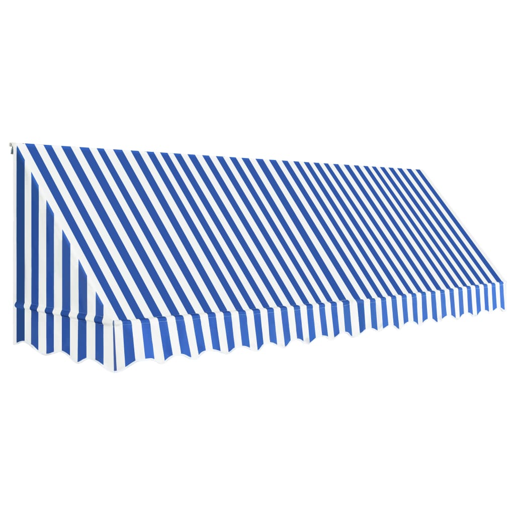 Vidaxl Luifel 400x120 cm azul y blanco
