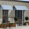 Vidaxl Luifel 400x120 cm azul y blanco