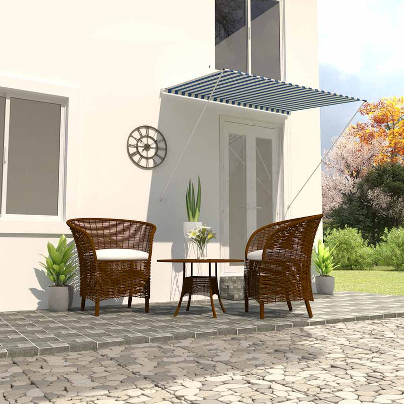 Vidaxl Luifel estendibile 200x150 cm blu e bianco