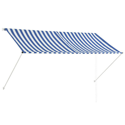 Vidaxl Luifel estendibile 250x150 cm blu e bianco